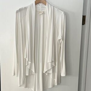 Maeve Ivory Open-Front Cardigan